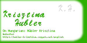 krisztina hubler business card